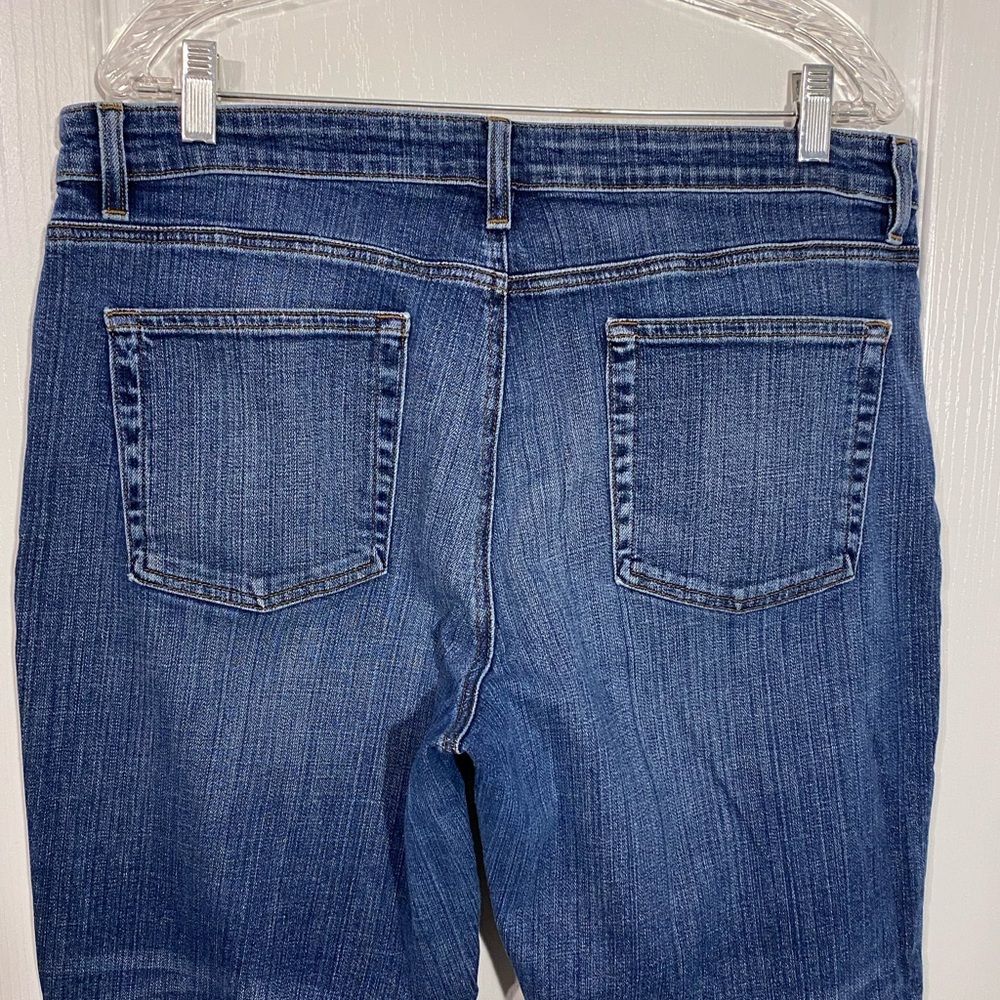 Eileen Fisher Organic Cotton High Waist Straight Leg Ankle Jeans Sz 14 USA MADE - Picture 4 of 11